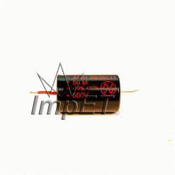 Kondensator axialny 80uF/500V